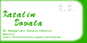 katalin dovala business card